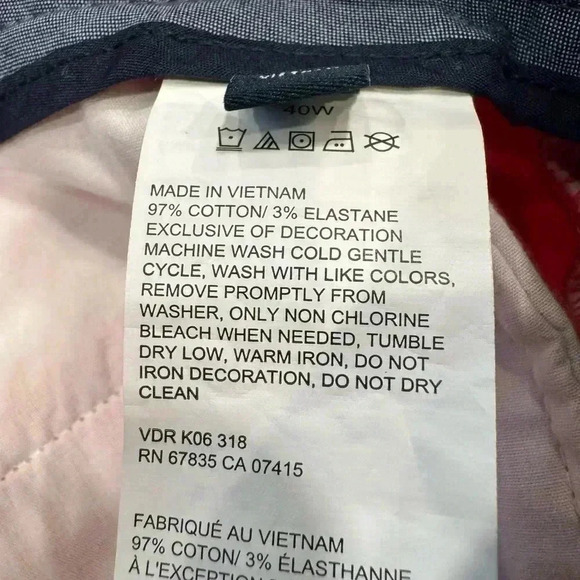 Nautica deck shorts classic fit straight sailor red size 40 BRAND NEW - Picture 11 of 11